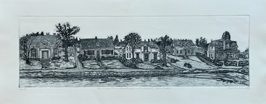Locke Family Streetscape Etching- Navy