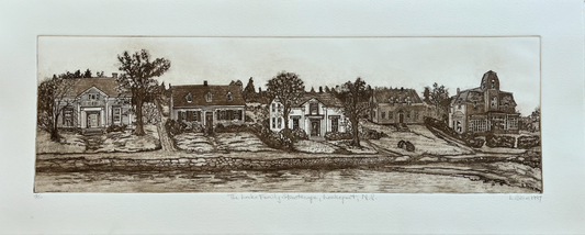 Locke Family Streetscape Etching- Brown