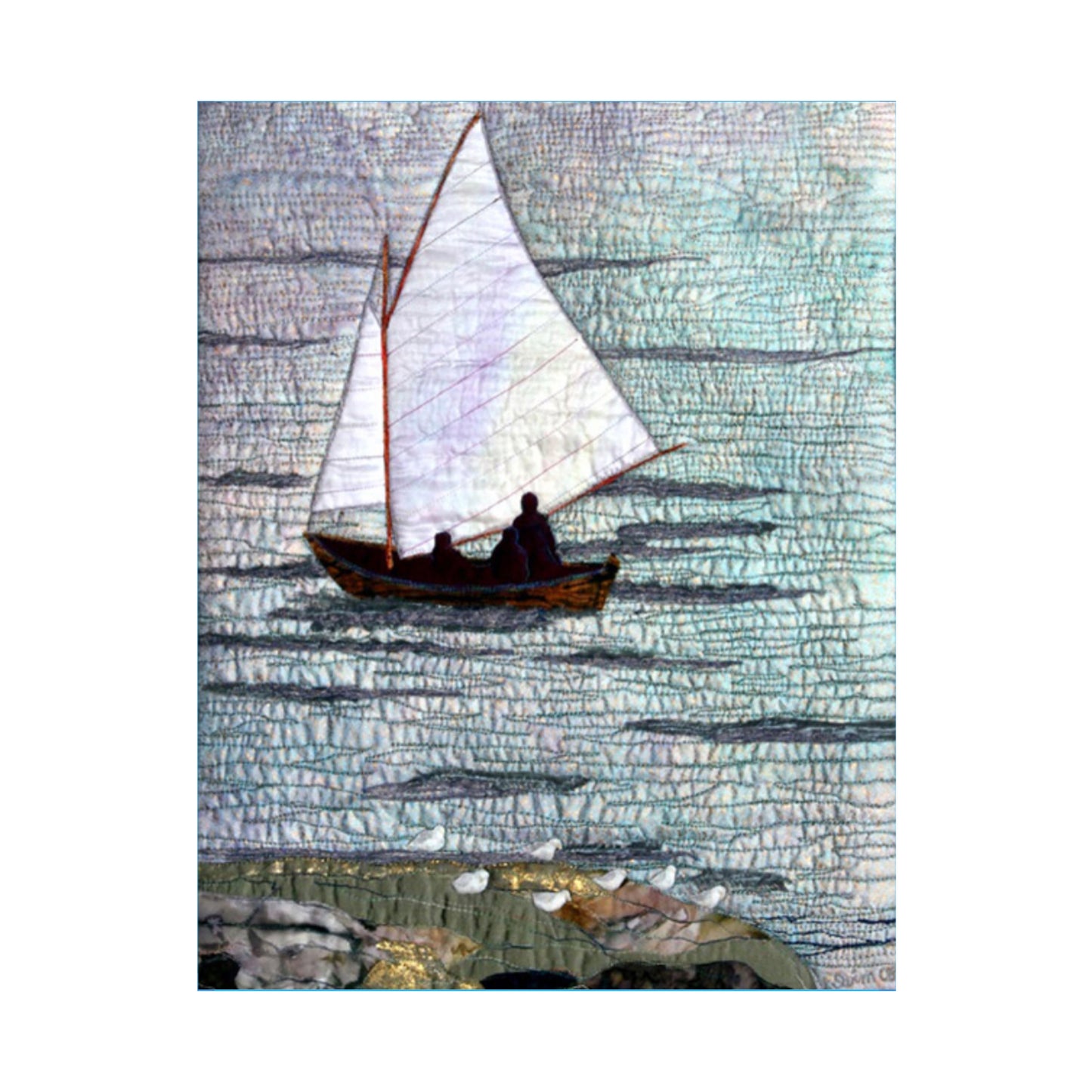 Dory Under Sail at Sunset Giclée Print